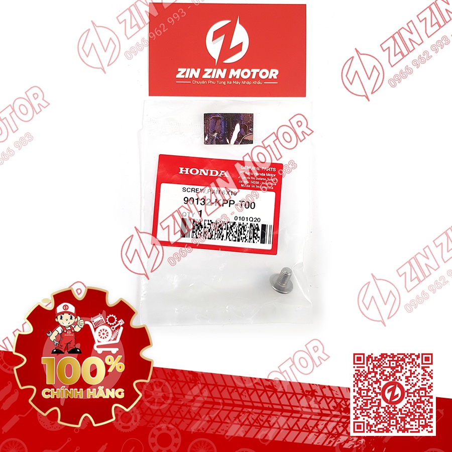 Ốc Dàn Áo Honda 6x10 mm- Sonic 150R, Winner, Supra GTR, CB 150R, CBR 150R - 90132KPPT00 - Zin Zin Motor