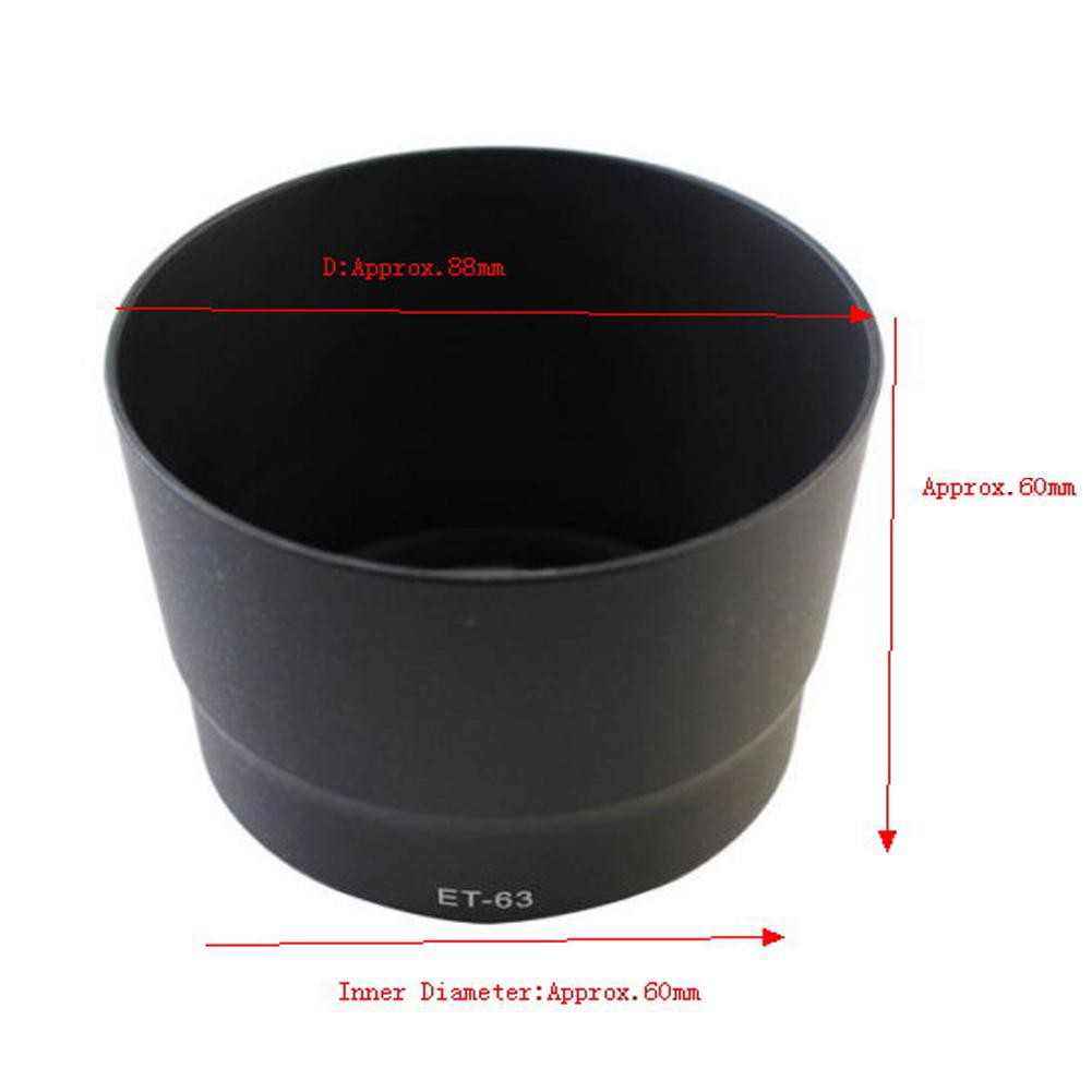 🌟Chất lượng cao nhất🍁ET-63 Bayonet Lens Hood Shade for Canon EF-S 55-250mm f/4-5.6 IS STM #S4