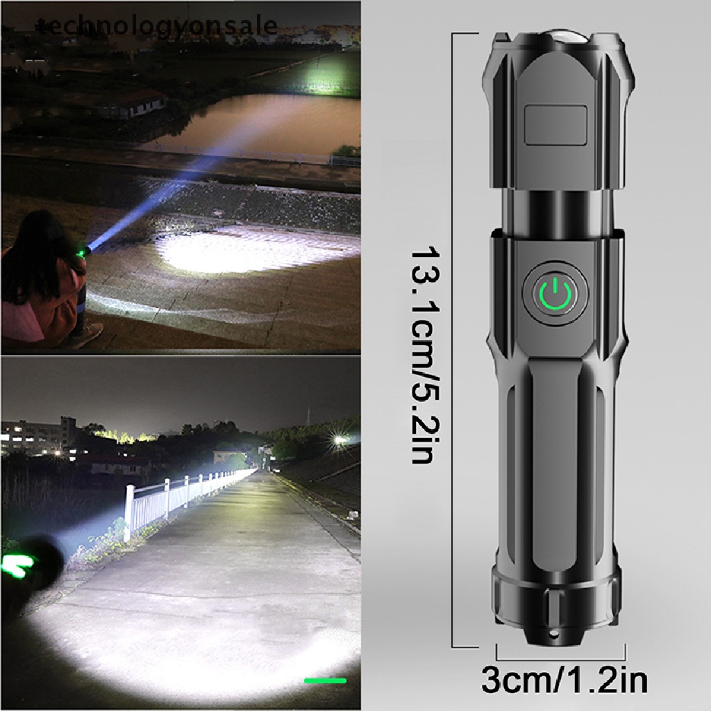 Đèn Pin LED Siêu Sáng Đa Chức Năng Sạc USB