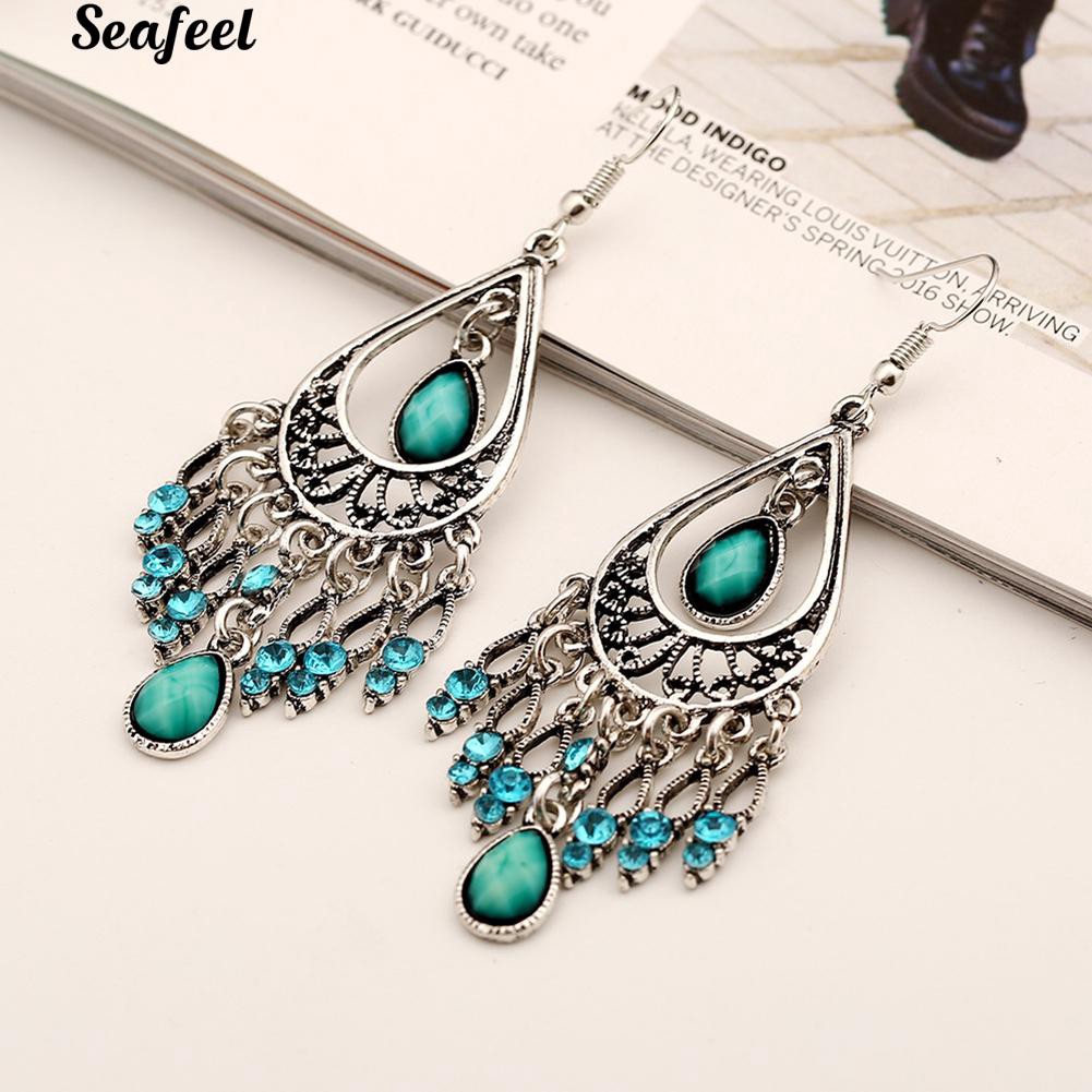 Khuyên tai nữ trang dáng dài tạo hình độc đáo