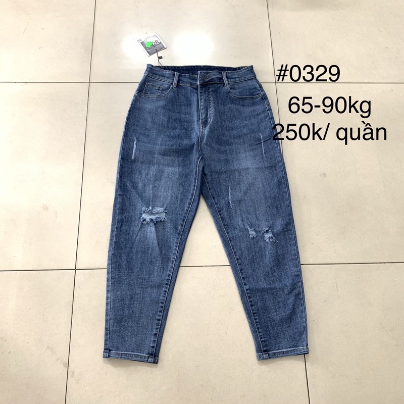 Quần jean baggy bigsize 62-85kg vải co giãn 4 chiều