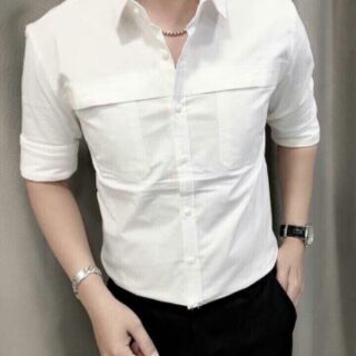 Áo sơ mi nam kiểu hàn quốc vải kate lụa mềm mịn