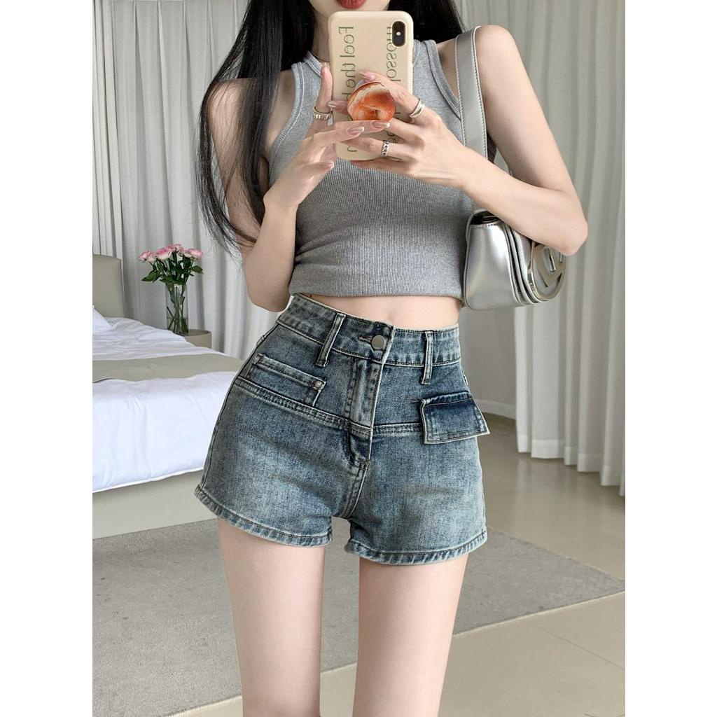 Quần Short Jeans Lưng Cao Thời Trang Mùa Hè 63955