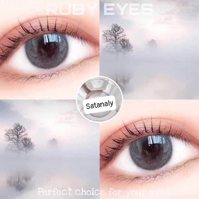 Lens xám Tây tự nhiên giãn vừa sử dung 12 tháng ( kèm khay đựng)
