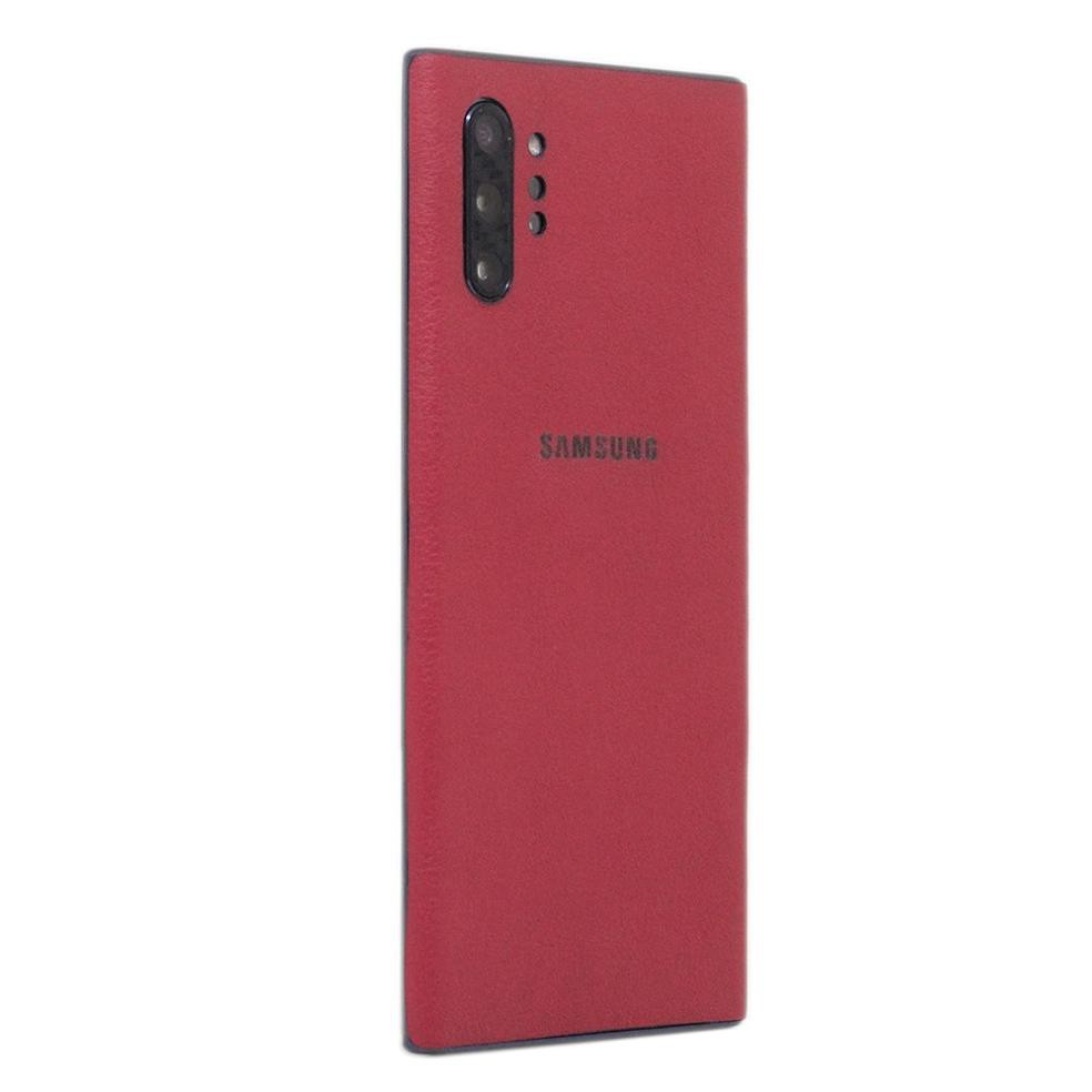 Ốp dán da Galaxy Note 10 plus - Da thật nhập khẩu cao cấp (Đỏ Mịn)