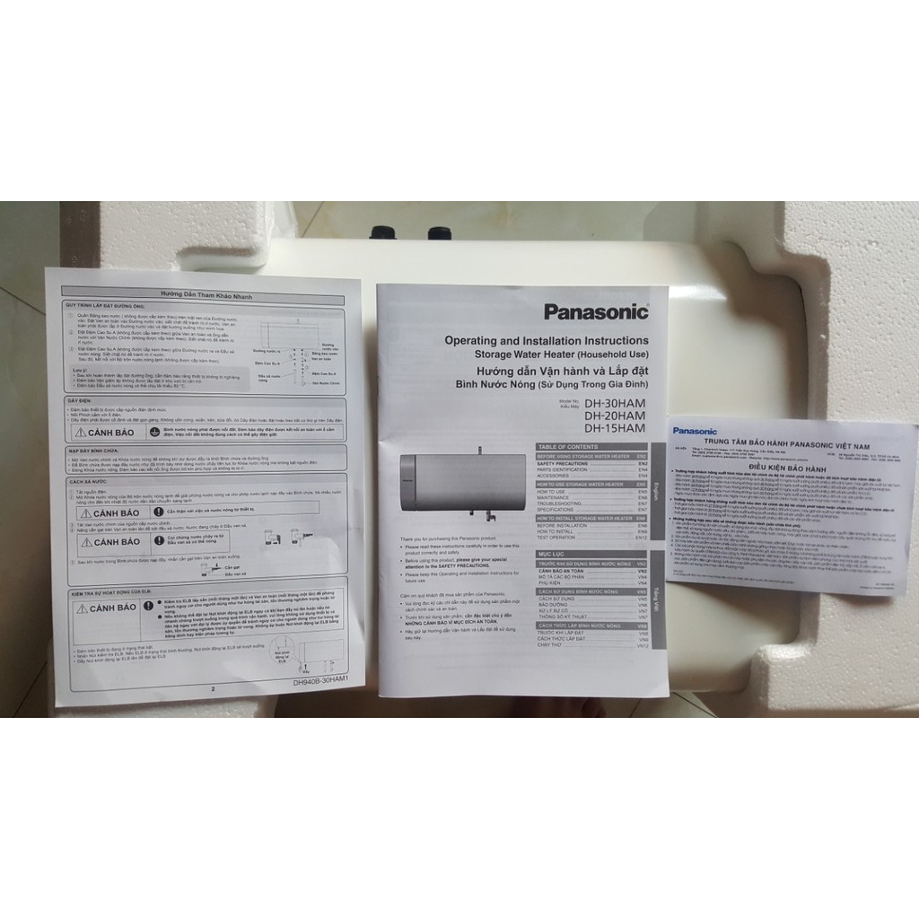 Bình Nóng Lạnh Panasonic 30 Lít - Ruột Bình Chứa bảo hành 5 năm - Phụ kiện Bảo Hành 2 năm- Nhập khẩu Malaysia