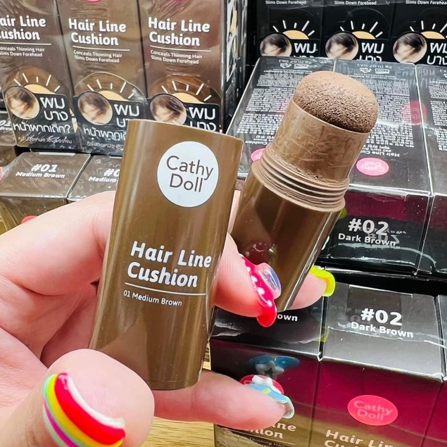 Phấn Che Khuyết Điểm Tóc Hair Line Cushion Cathy Doll (Bút Chấm Hói) Thái Lan 2gram