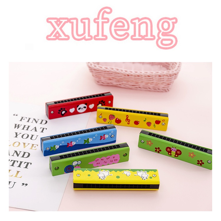 Kèn Harmonica Gỗ 16 Lỗ Đồ Chơi Âm Nhạc Cho Bé
