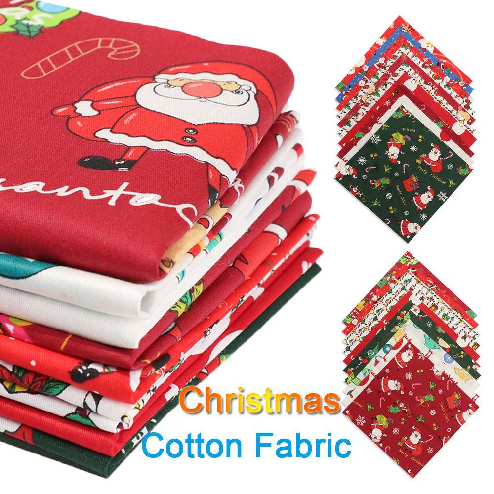 Bộ 10 Miếng Vải Cotton Trang Trí Giáng Sinh