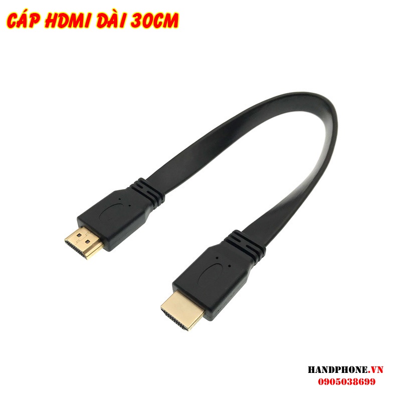 Cáp HDMI dài 30cm (0.3m) Cable High Speed CHUẨN 1.4 FULL HD Hàng chuẩn như hình