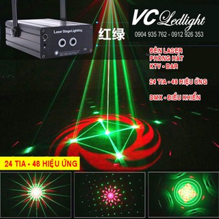 đèn laser 24 tia nhiều hiệu ứng đẹp mắt