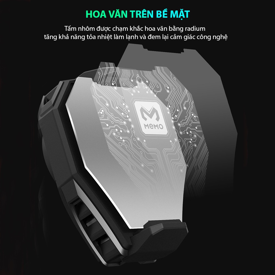 Quạt tản nhiệt điện thoại Memo DL06 làm mát nhanh cho điện thoại gaming game thủ mobile bản nâng cấp DL01
