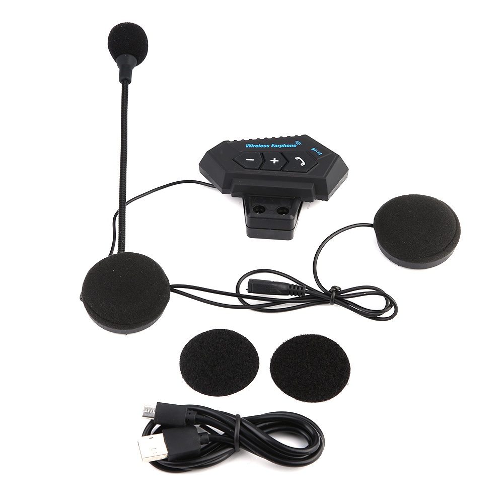 Tai nghe headset gắn nón bảo hiểm kết nối Bluetooth hỗ trợ gọi điện thoại chất lượng cao