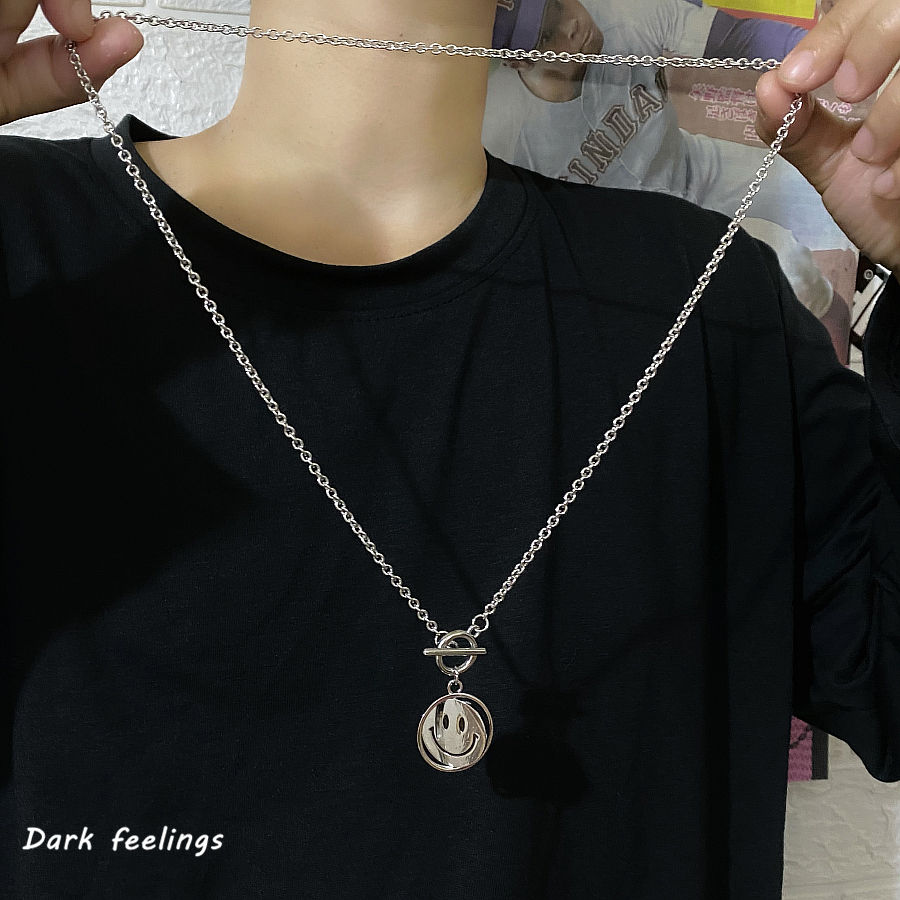 Dây Chuyền Mặt Hình Mặt Cười Phong Cách Harajuku