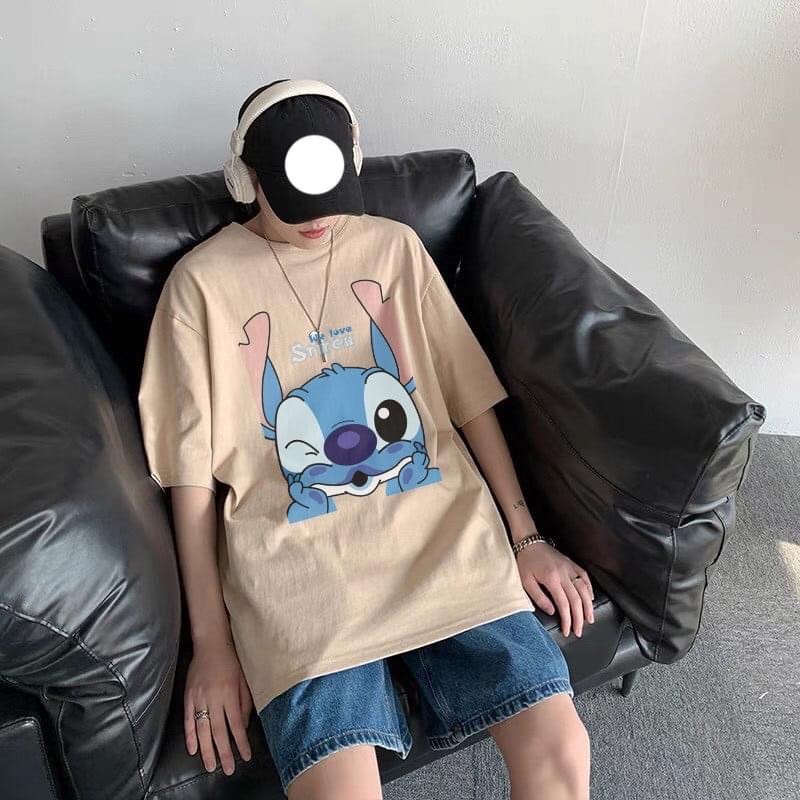 [ Rẻ vô địch ] áo thun cotton tay lỡ dáng rộng in gấu- Stick