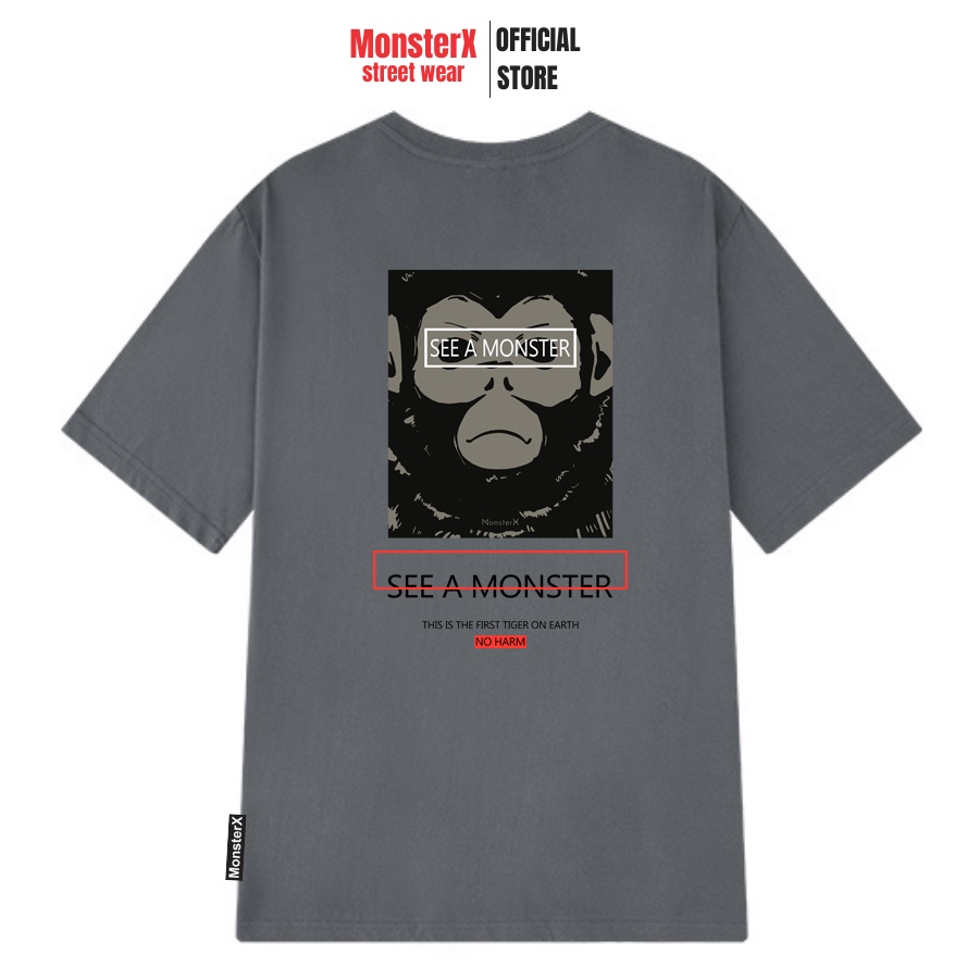 Áo thun unisex MONSTER X STREET See A Monster phông tay lỡ nam nữ form rộng Local Brand