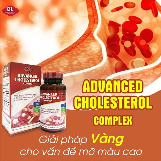 Viên uống giảm mỡ máu, hỗ trợ cân bằng Cholesterol, điều hòa đường huyết Advanced Cholesterol Complex - Hộp 30 viên