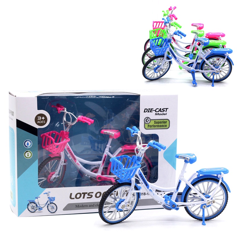 Mô Hình Xe Đạp Thành Phố Mini Bằng Kim Loại Với Tỷ Lệ 1/10 Dành Cho Trẻ Em