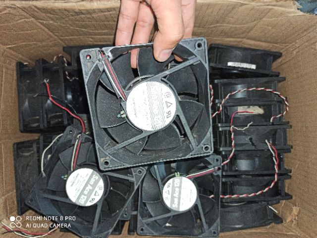 Quạt tháo máy chủ Dc 12v vuông 12cm dày 2cm