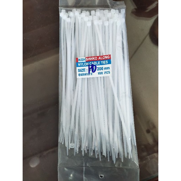 DÂY RÚT NHỰA TRẮNG BÓ 100 CÁI CÁC SIZE