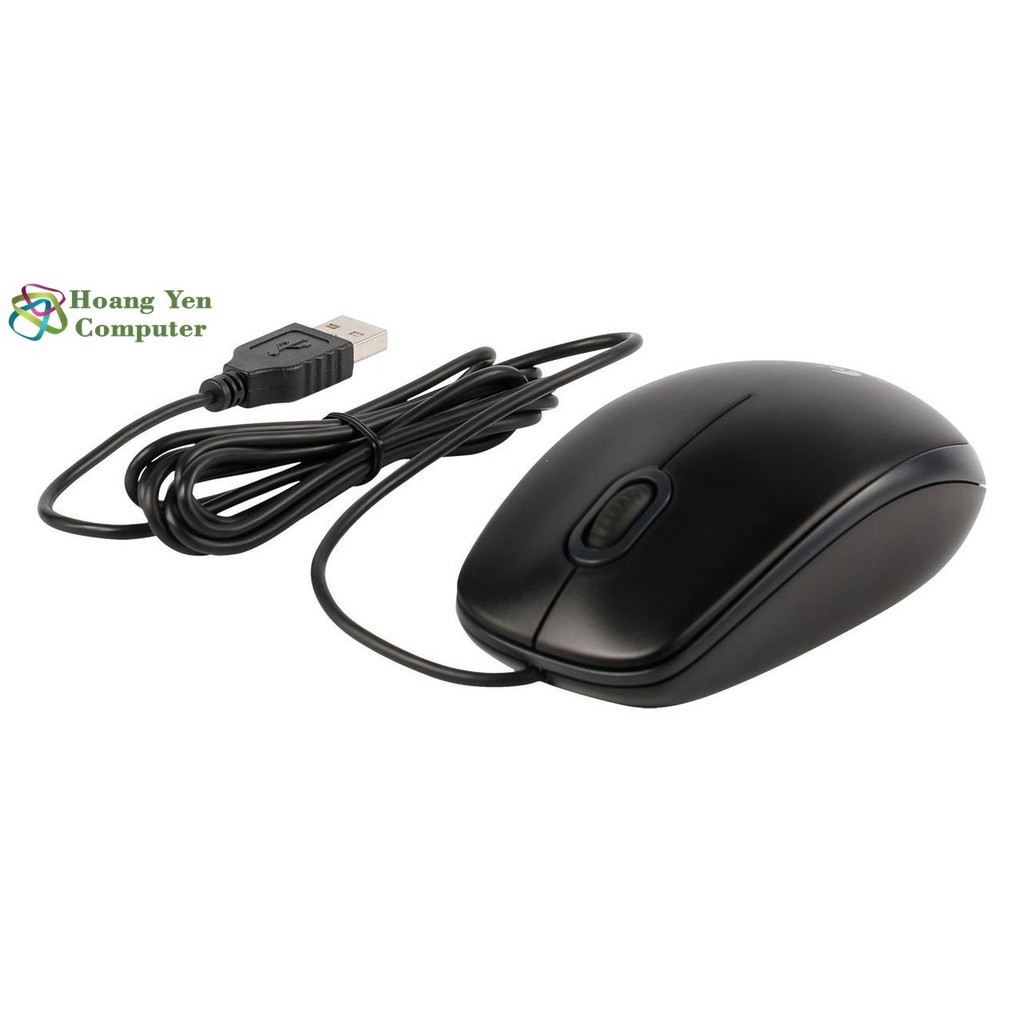 Chuột Có Dây Logitech B100 800DPI Chính Hãng - BH 36 Tháng - Hoàng Yến Computer