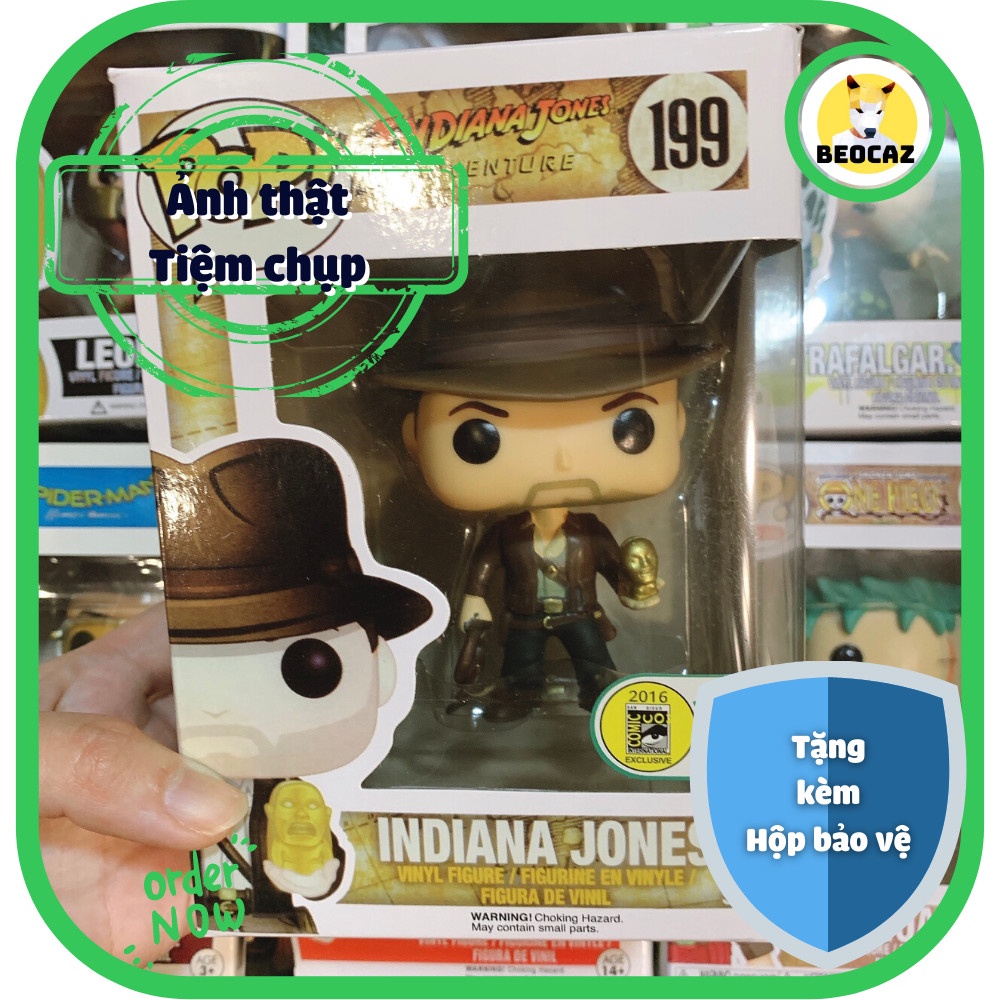 [Ship Hỏa Tốc][Full Box][Tặng Hộp Bảo Vệ] Mô hình Funko nhân vật Indiana Jones No.199 bền màu an toàn