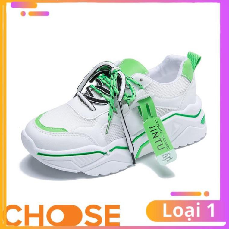 [Bản Mới Nhất] Giày Nữ Độn Đế Sneaker Thể Thao Nữ Choose Viền Màu Nổi Bật Đặc Sắc Xanh Vàng Hồng Trắng G2911 | BigBuy360 - bigbuy360.vn