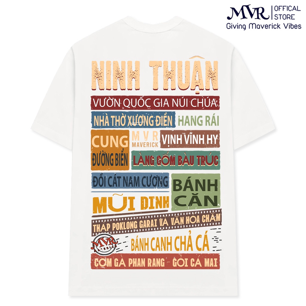 Áo thun Ninh Thuận - phông unisex nam nữ vải cotton mát ao cặp lớp nhóm gia đình Ninh Thuan fact UNDER MVR BB4129