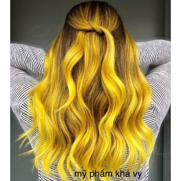 Kem Nhuộm Tóc Màu Vàng Yellow 0/33 Hair Color Cần Tẩy Tóc