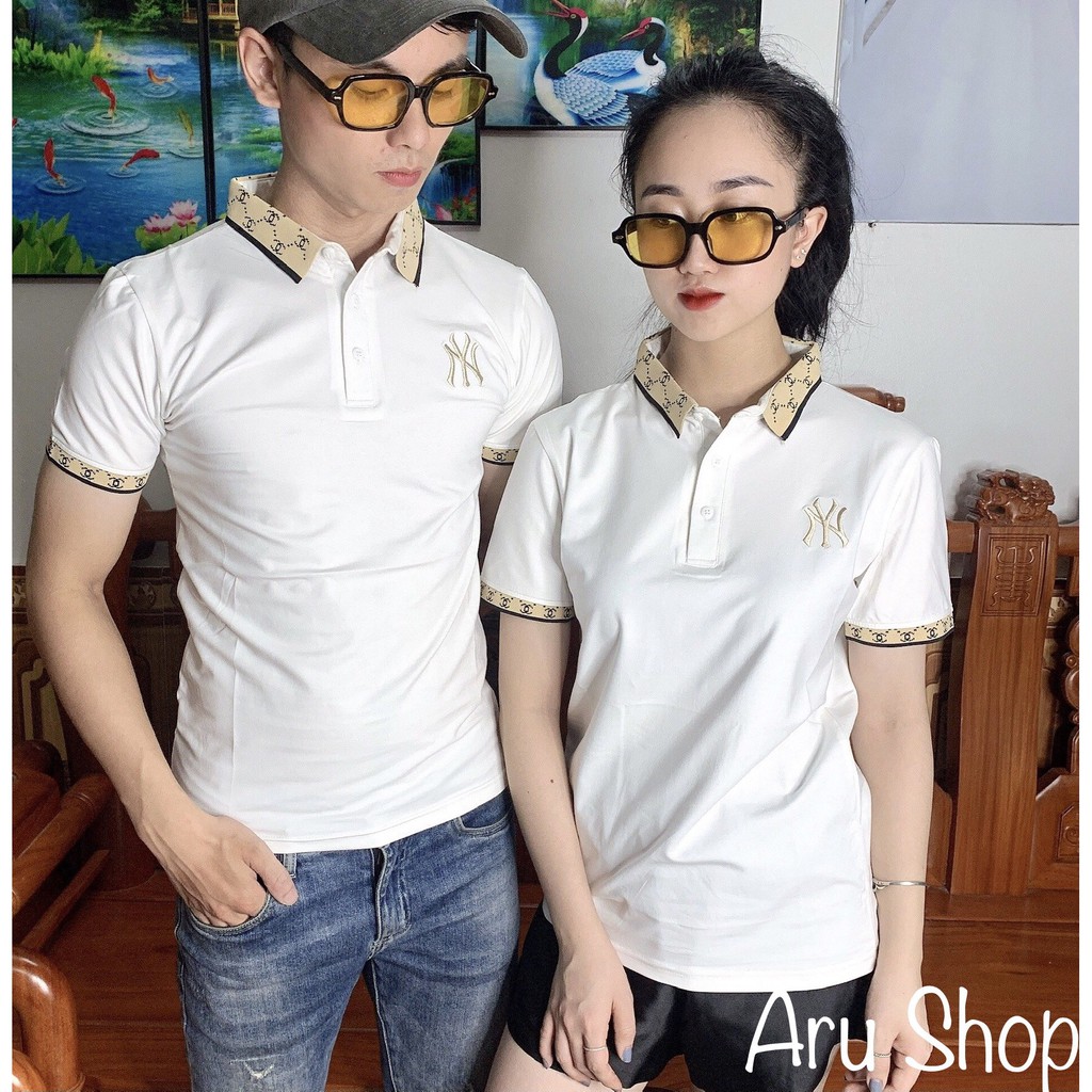 Áo Polo Nam Nữ, áo đôi , áo cặp nam nữ Vải Cotton đẹp mịn mát, không nhăn không sù