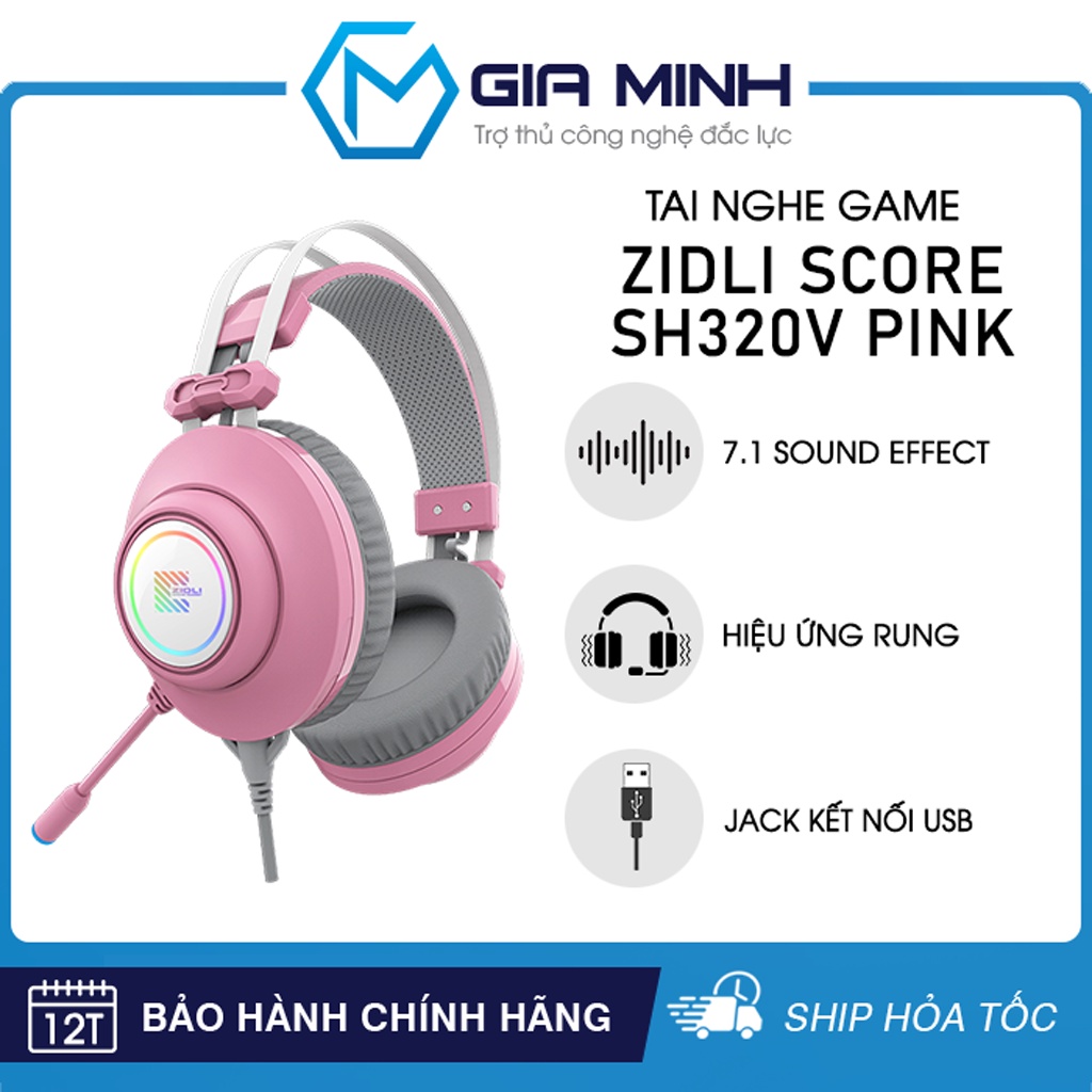 Tai Nghe Game Có Dây ZIDLI SCORE SH320V , Giả Lập Âm Thanh 7.1 LED RGB - Hàng Chính Hãng , Bảo Hành 12 Tháng