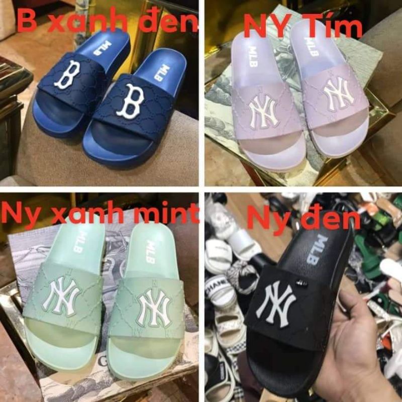 Dép Nữ Mlb Ny Quai Ngang Nhựa Mềm Êm Loại Xịn