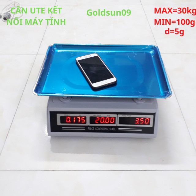 [ Hàng Mới ] cân điện tử tính tiền UTE ( UPA-Q ) 30kg/5g kết nối máy tính bán hàng siêu thị