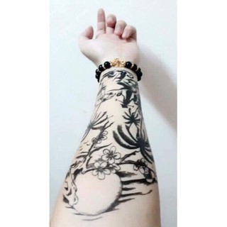 hình xăm dán cha mẹ nét thư pháp