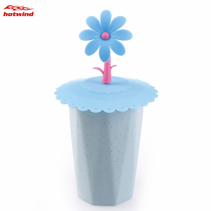 Nắp Đậy Ly Chống Bụi 10.5cm Bằng Silicon Hình Hoa Hướng Dương