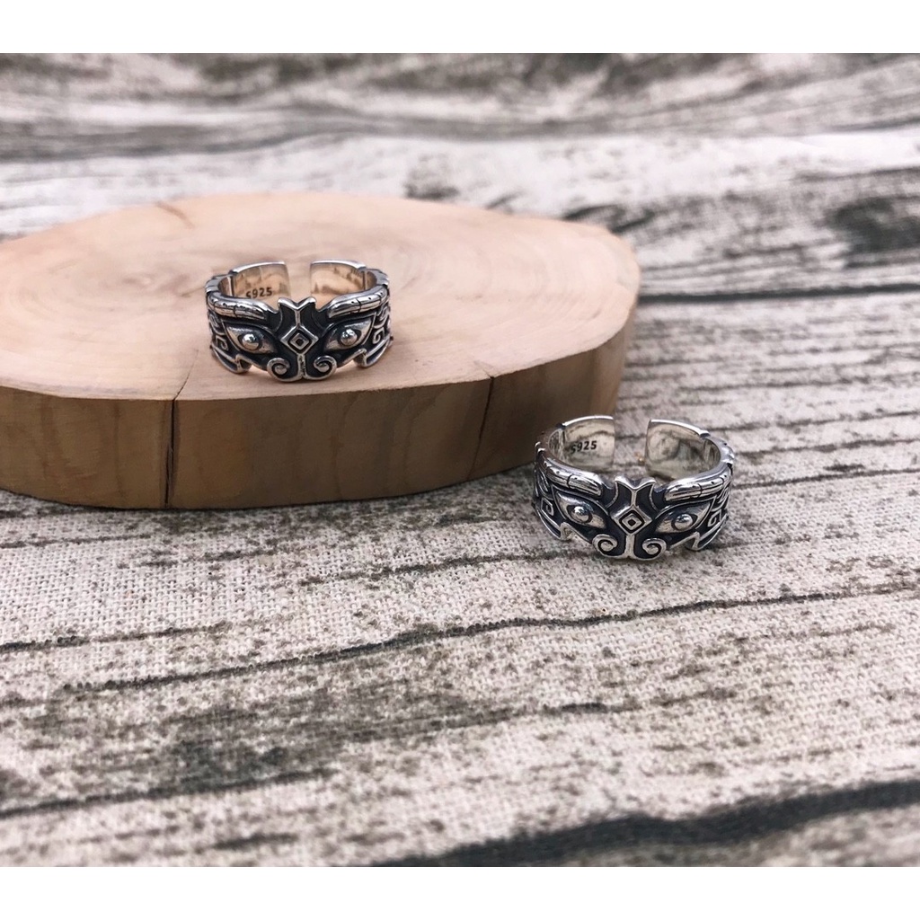 Nhẫn Nam Bạc Đẹp Cá Tính Unisex HipHop Basic Ngầu Trơn Nam Yang Ring Lucifer Store Nhẫn Titan Không Gỉ - Yang Ring