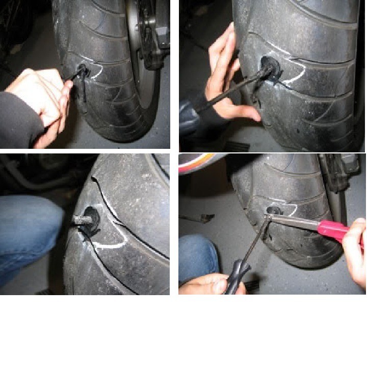 Bộ dụng cụ vá xe không ruột - Sửa lốp xe siêu nhanh gọn