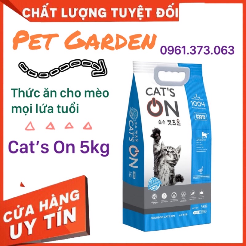 | freeship xtra |thức ăn Hàn quốc Cat’s On 5kg cho mèo hạt khô cho mèo