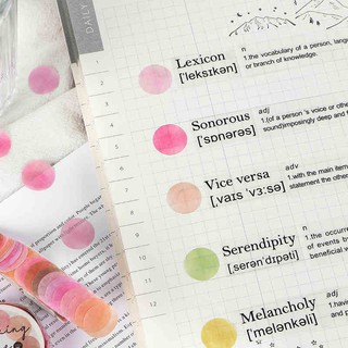 Cuộn 100 Sticker Chấm Tròn Nhiều Màu