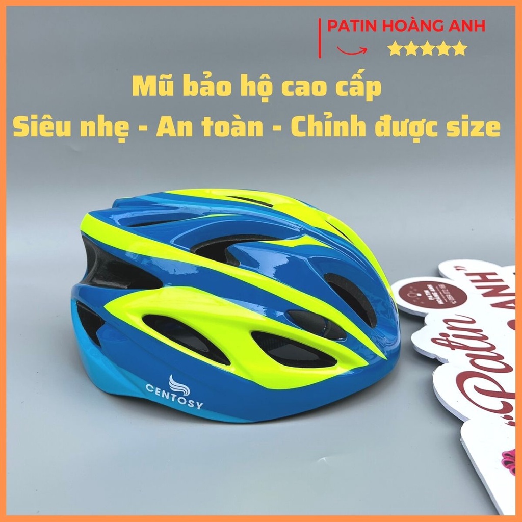 Mũ bảo hiểm, nón bảo vệ cao cấp Centosy trẻ em, người lớn trượt patin, đi xe đạp, ván trượt, chỉnh được size