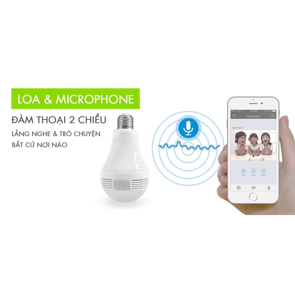 CAMERA BÓNG ĐÈN QUAY TOÀN CẢNH 360 ĐỘ 1.3MP | BigBuy360 - bigbuy360.vn