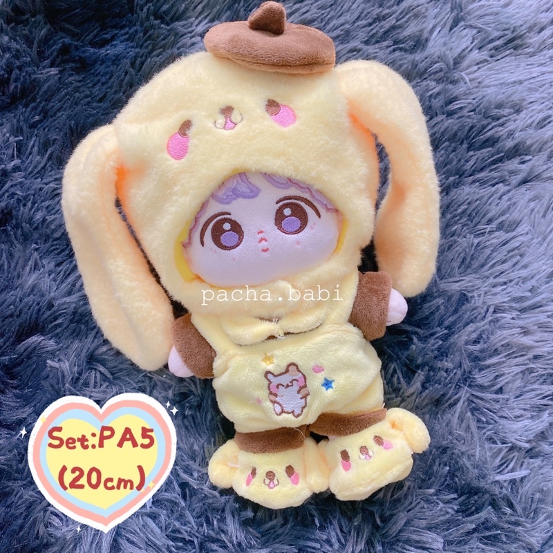 SET POMPOMPURIN 4 MÓN CHO DOLL 20cm