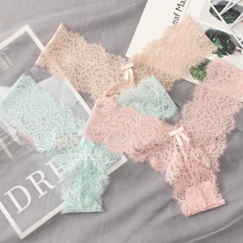 Quần Lót Quần Chíp Lọt Khe Ren Mềm Đính Nơ SIÊU GỢI CẢM Rose 8002 | BigBuy360 - bigbuy360.vn