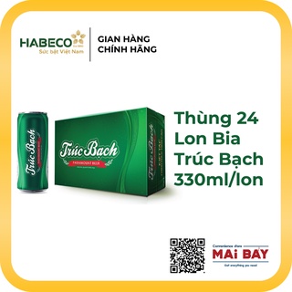 Thùng 24 Lon Bia Trúc Bạch 330ml/lon