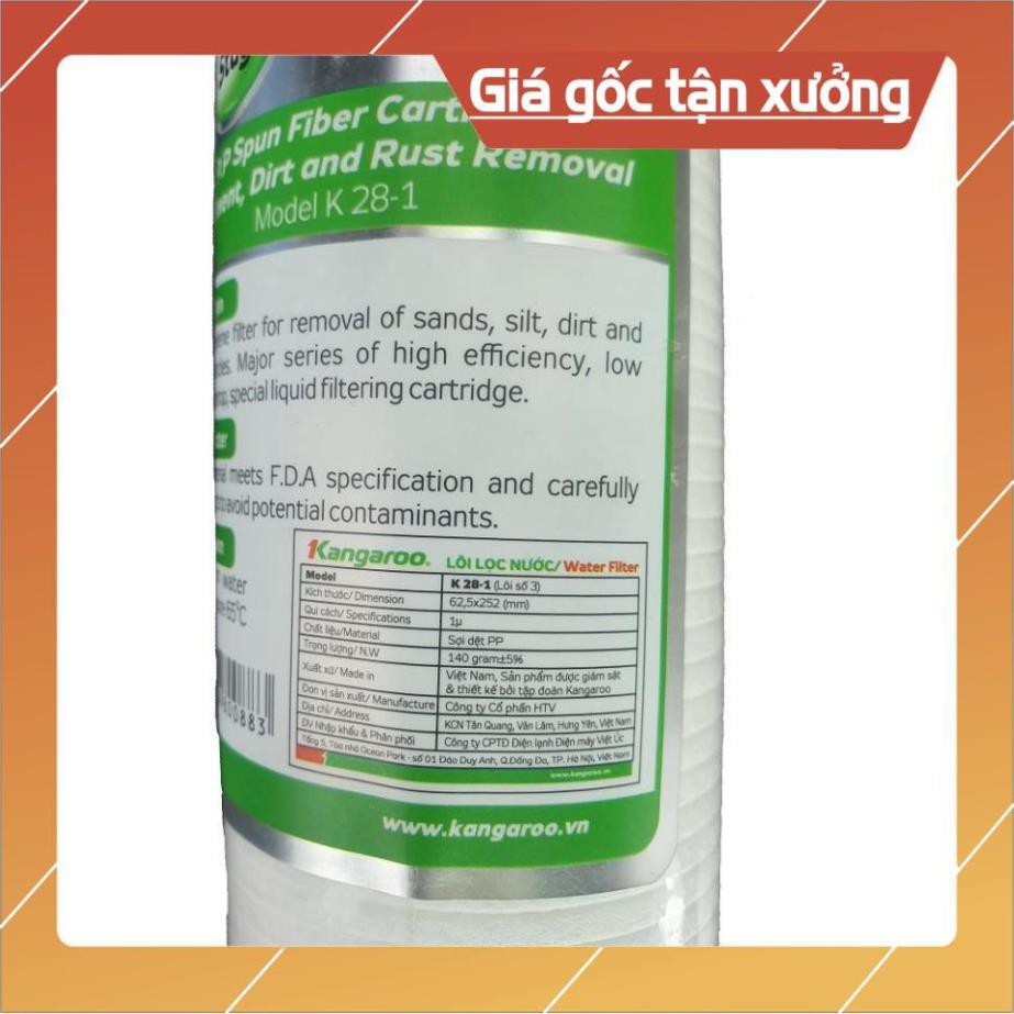 [Rẻ vô địch] -  Lõi lọc nước Kangaroo - Lõi 1/2/3 - Chính hãng - Giá Từng Lõi / Lõi lọc thô/ Lõi ro