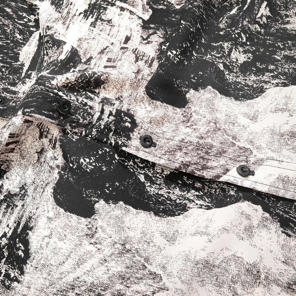 Áo Sơ Mi Ngắn Tay -  Họa Tiết Loang - AS002 -  Chất liệu vải Satin - chống nhăn tuyệt đối - Sc Perky Outfit | BigBuy360 - bigbuy360.vn