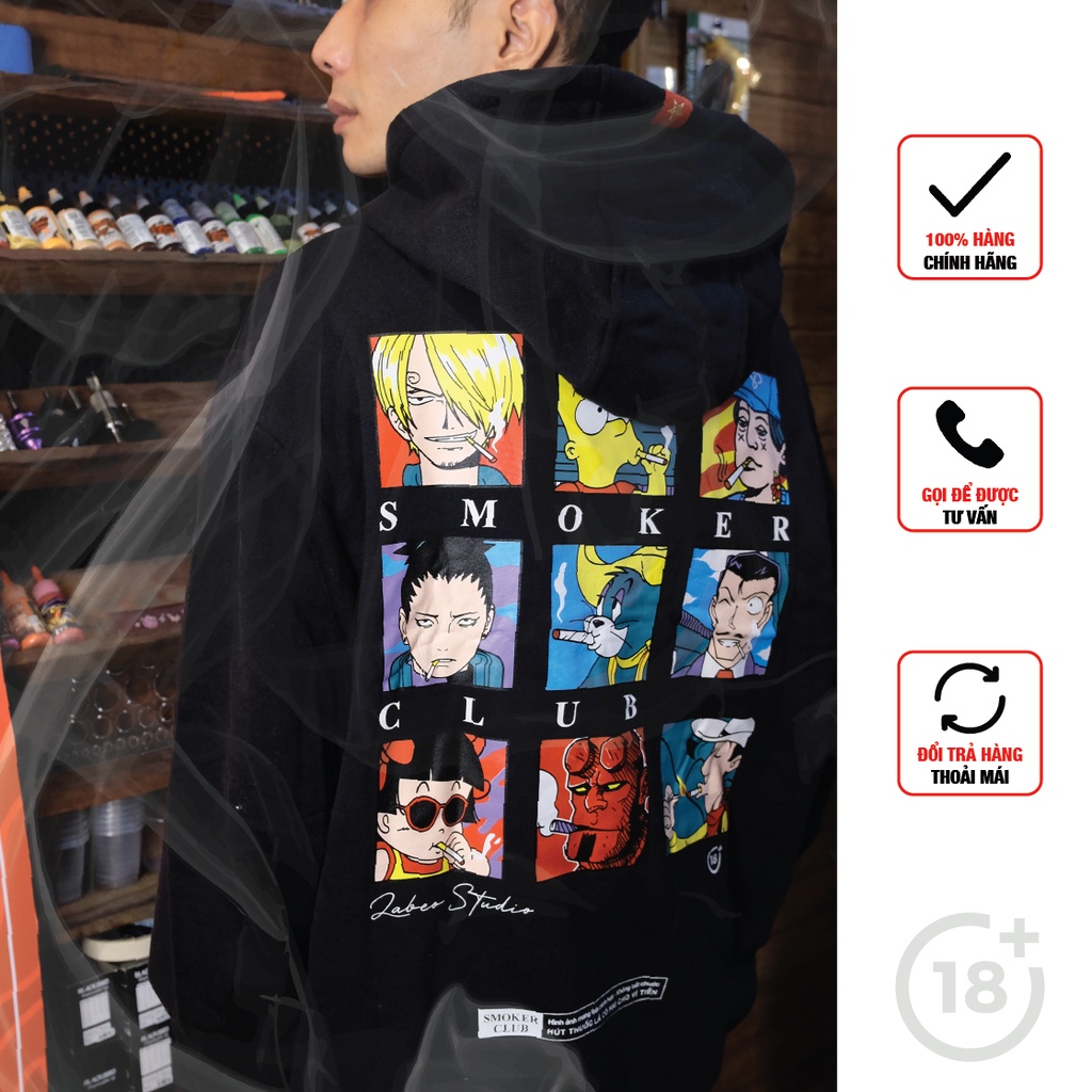 LB46 Áo nỉ, áo hoodie, áo sweater, SmokerClub, local brand Labeo, áo dáng oversize | BigBuy360 - bigbuy360.vn