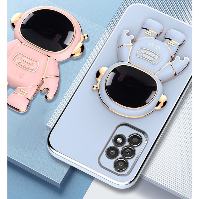 Ốp Điện Thoại Kèm Giá Đỡ Hình Phi Hành Gia Sang Trọng Cho Samsung Galaxy A73 A53 A33 A13 A50 A30S A50S A12 A32 A52 A72 A51 A71 4G 5G