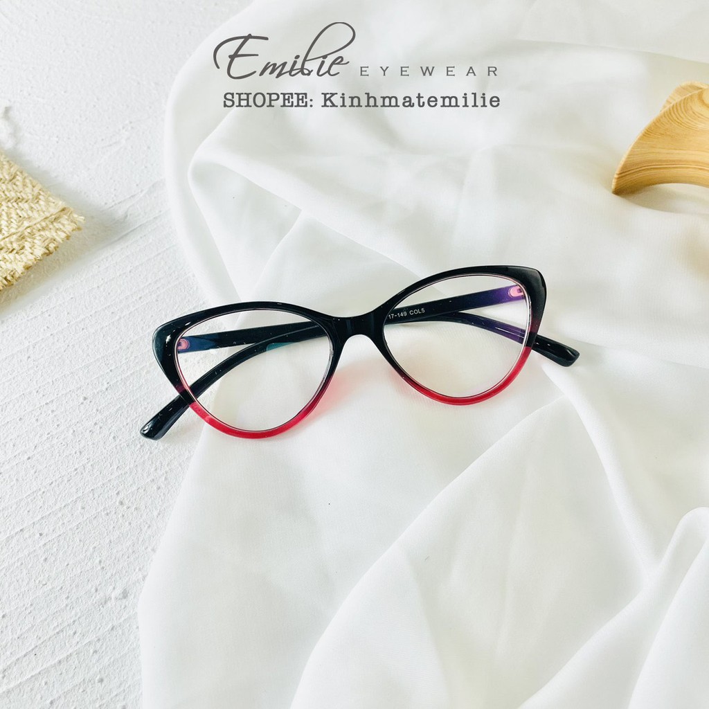 Gọng kính mắt mèo nhựa dẻo Emilie eyewear phụ kiện thời trang 2383