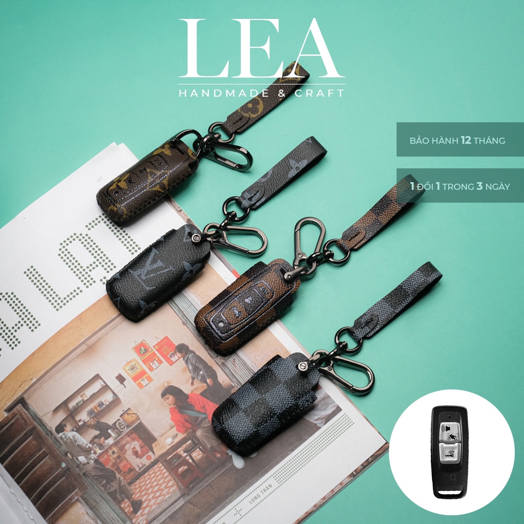Ốp chìa khóa smartkey Honda Vario 160 Vision Lead Winner X 2022 2 nút bấm kiểu mới LV khâu tay VSV CD có tay cầm